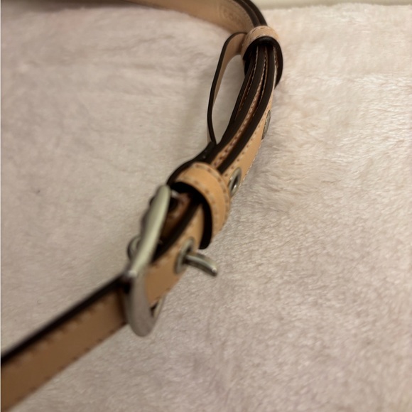 Coach Tan & Brown Signature Belt Bag w/ Leather Trim x Dust-bag & Box - Picture 5 of 14